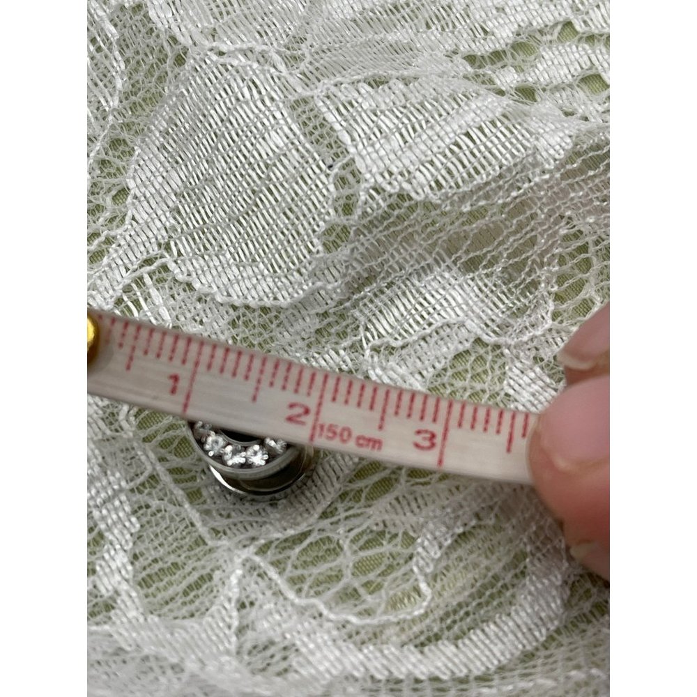 Rhinestone Silver and Black Screw Top Tunnels - Set of 2 - Picture 8 of 8